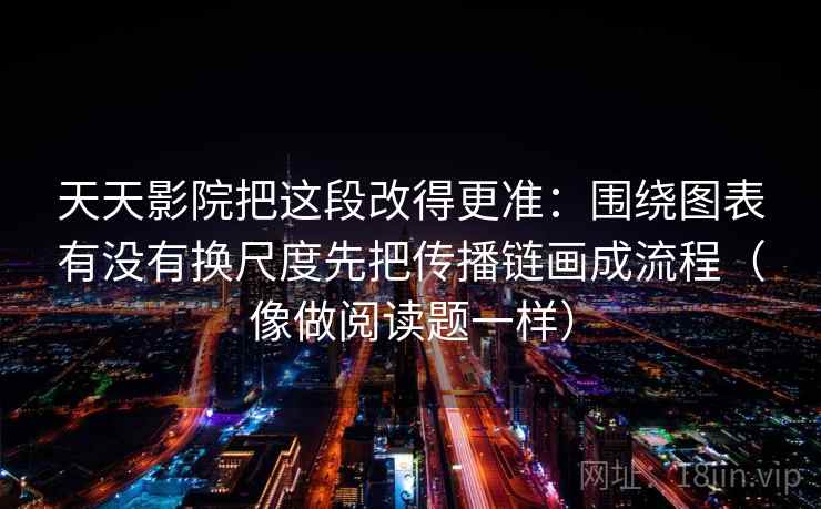天天影院把这段改得更准:围绕图表有没有换尺度先把传播链画成流程(像做阅读题一样)